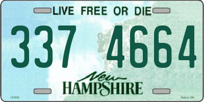 NH license plate 3374664