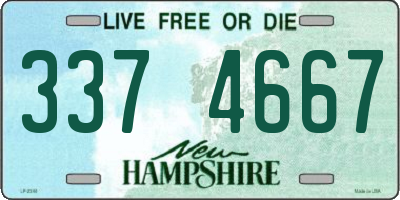 NH license plate 3374667