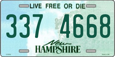 NH license plate 3374668