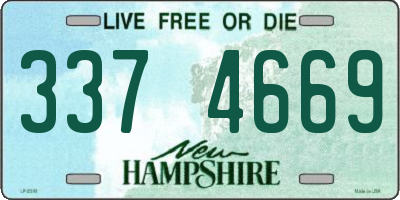 NH license plate 3374669