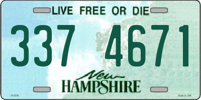 NH license plate 3374671