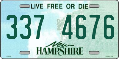 NH license plate 3374676