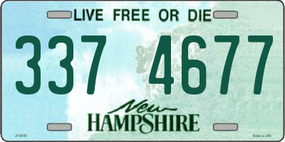 NH license plate 3374677