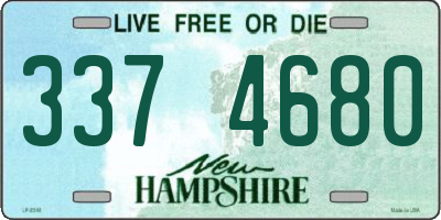 NH license plate 3374680
