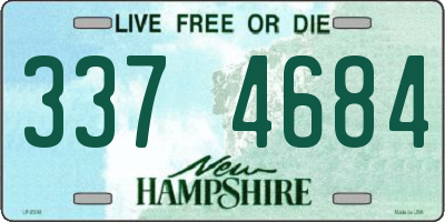 NH license plate 3374684