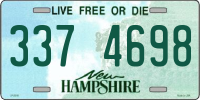 NH license plate 3374698