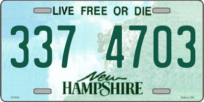 NH license plate 3374703