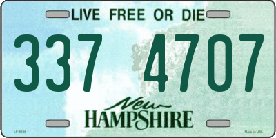 NH license plate 3374707