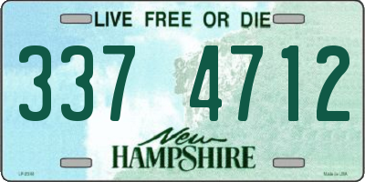 NH license plate 3374712
