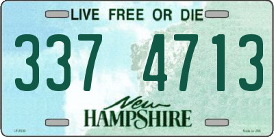 NH license plate 3374713