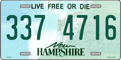 NH license plate 3374716