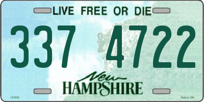 NH license plate 3374722