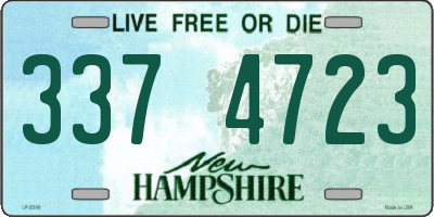 NH license plate 3374723