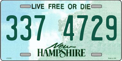 NH license plate 3374729