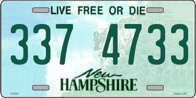 NH license plate 3374733