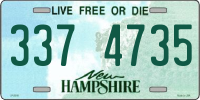 NH license plate 3374735