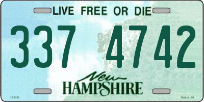 NH license plate 3374742