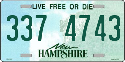 NH license plate 3374743