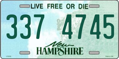 NH license plate 3374745