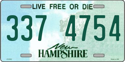 NH license plate 3374754
