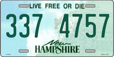 NH license plate 3374757