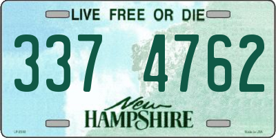 NH license plate 3374762