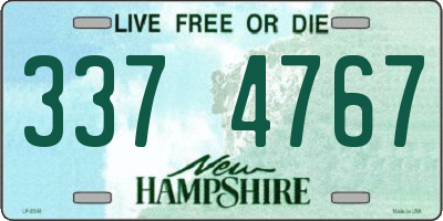 NH license plate 3374767