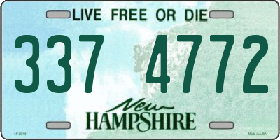 NH license plate 3374772