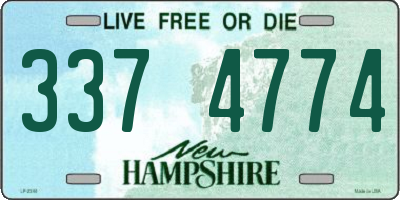 NH license plate 3374774