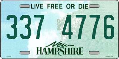 NH license plate 3374776