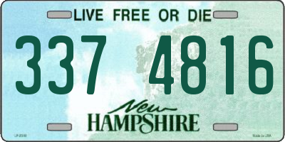 NH license plate 3374816