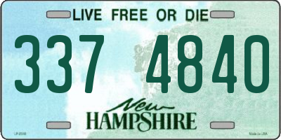 NH license plate 3374840