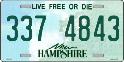 NH license plate 3374843