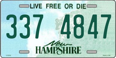 NH license plate 3374847