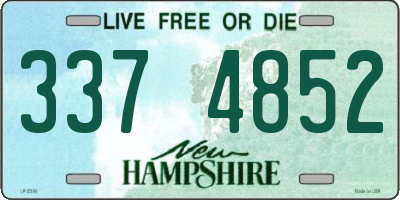 NH license plate 3374852