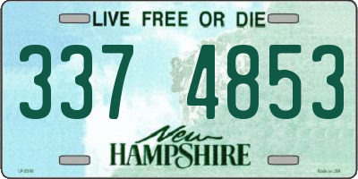 NH license plate 3374853
