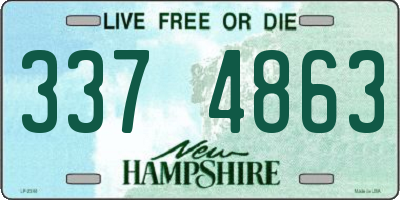 NH license plate 3374863