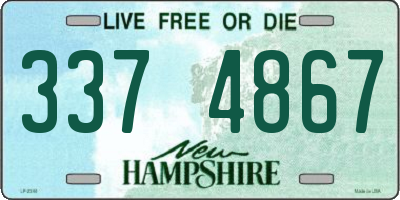 NH license plate 3374867