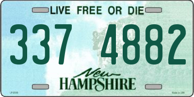 NH license plate 3374882
