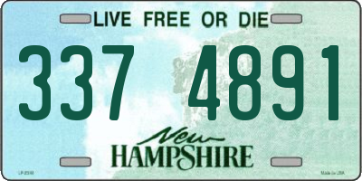 NH license plate 3374891