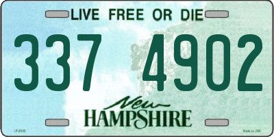 NH license plate 3374902