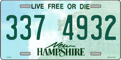 NH license plate 3374932