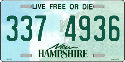 NH license plate 3374936