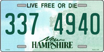 NH license plate 3374940
