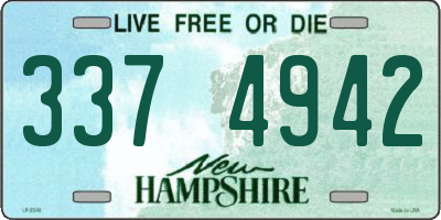 NH license plate 3374942
