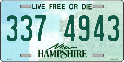 NH license plate 3374943