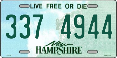 NH license plate 3374944