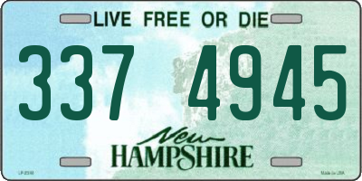 NH license plate 3374945
