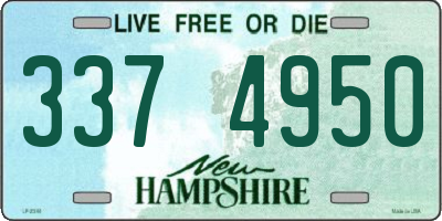 NH license plate 3374950