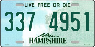 NH license plate 3374951